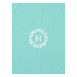 Robin-Ei weißes griechisches SchlüsselRnd Tischdecke