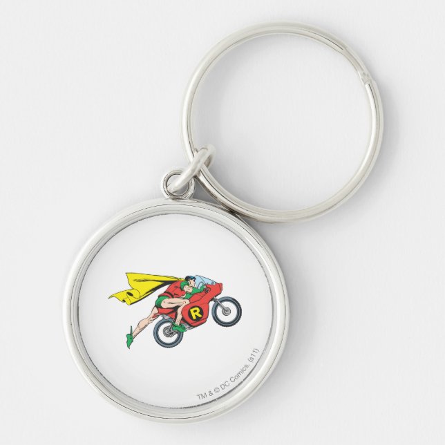 Robin & Fahrrad Schlüsselanhänger (Vorne)