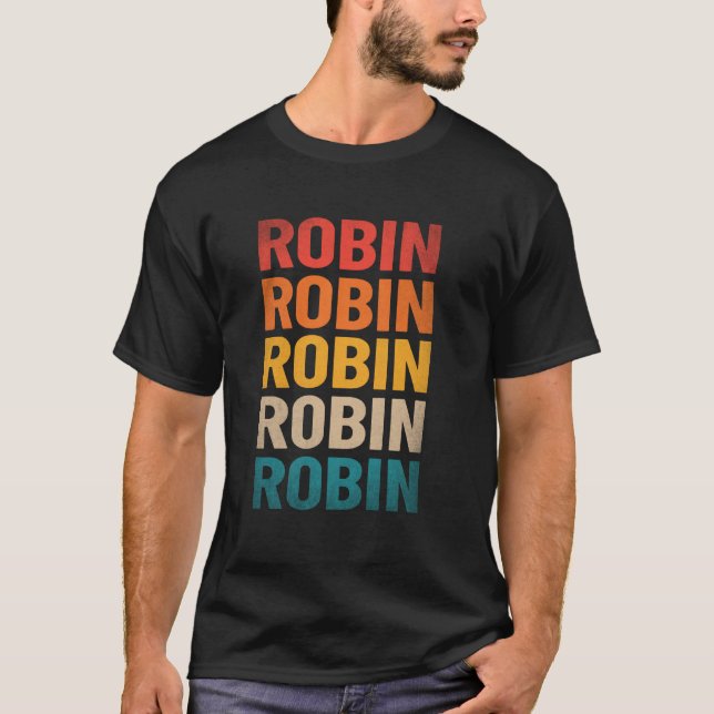 Robin First Name Shirt Vintag Robin Name (Vorderseite)