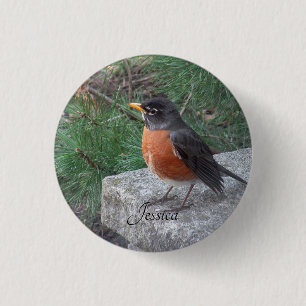Robin Foto Personalisiert Name Button