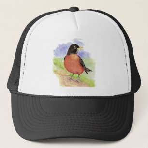 Robin Garden Bird Nature Art Truckerkappe