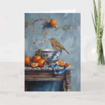 Robin - gefaltete Grußkarte