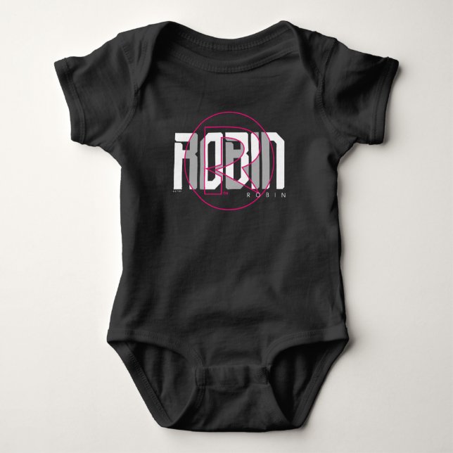 Robin Hi-Tech Name Graphic Baby Strampler (Vorderseite)