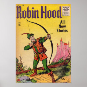 Robin Hood All New Stories Vintag Cover Poster