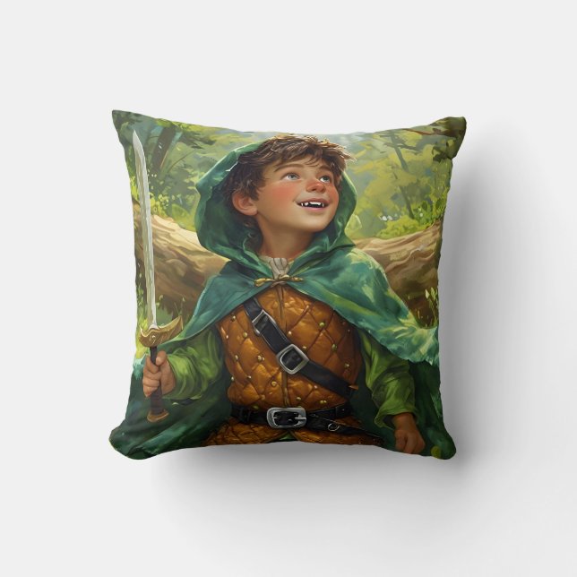 Robin Hood als Kind dargestellt Kissen (Vorderseite)