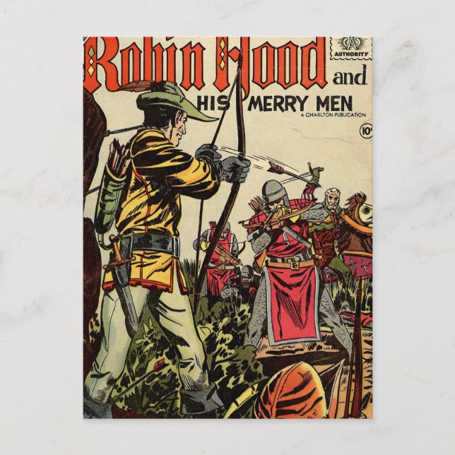 Robin-Hood-Comic Postkarte (Vorderseite)