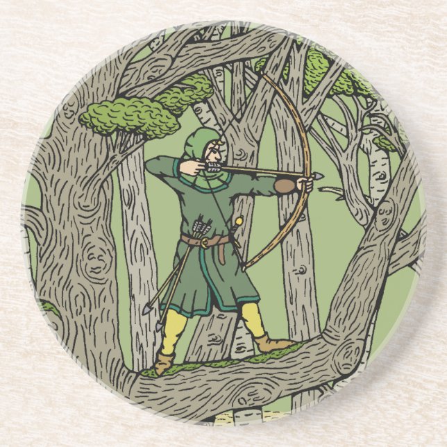 Robin Hood Getränkeuntersetzer (Vorne)