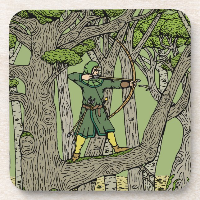 Robin Hood Getränkeuntersetzer (Vorderseite)