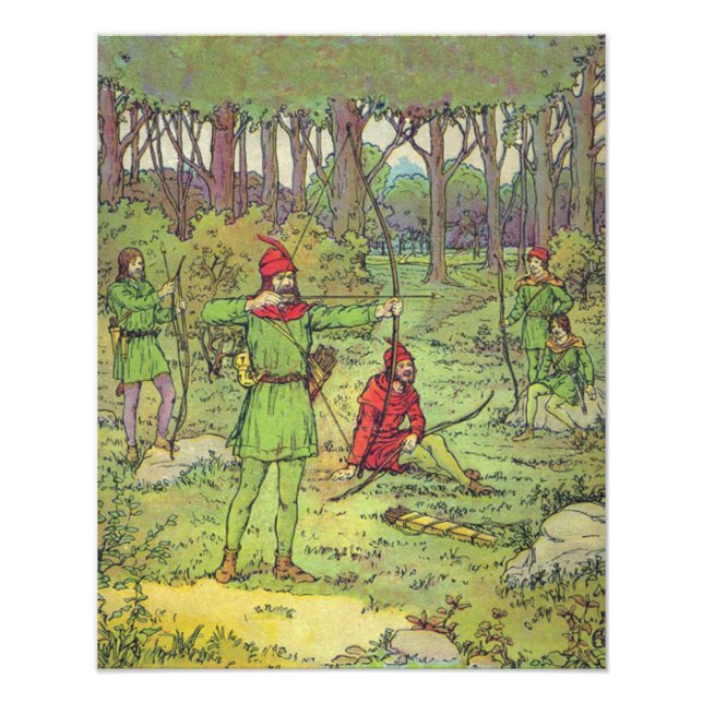 Robin Hood im Forest Foto Print (Vorne)