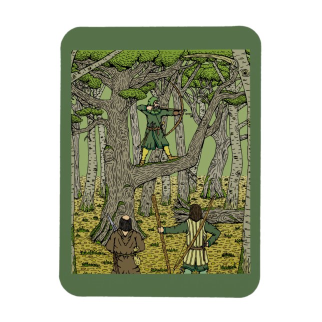 Robin Hood im Sherwood-Wald Magnet (Vertikal)