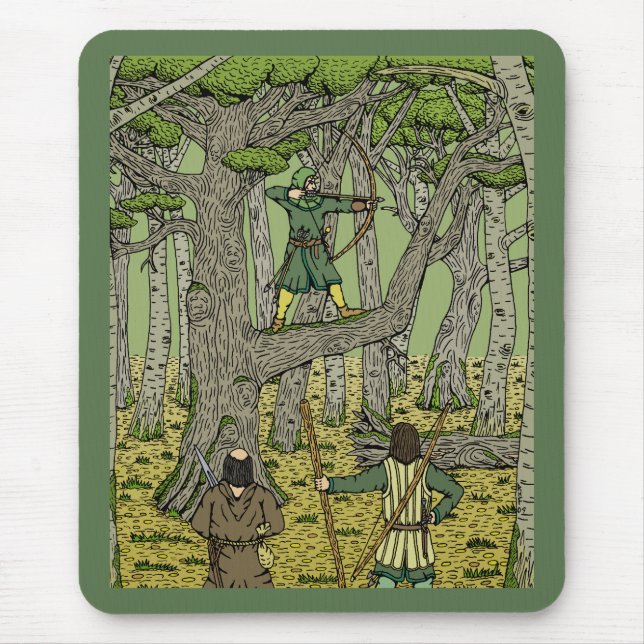 Robin Hood im Sherwood-Wald Mousepad (Vorne)