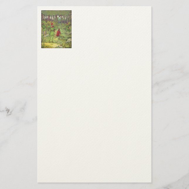 Robin Hood im Wald  Briefpapier (Vorderseite)