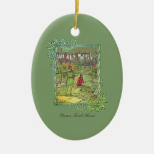 Robin Hood im Wald Keramik Ornament