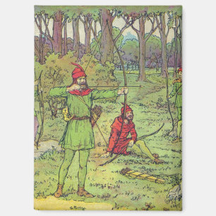 Robin Hood im Wald Magnet