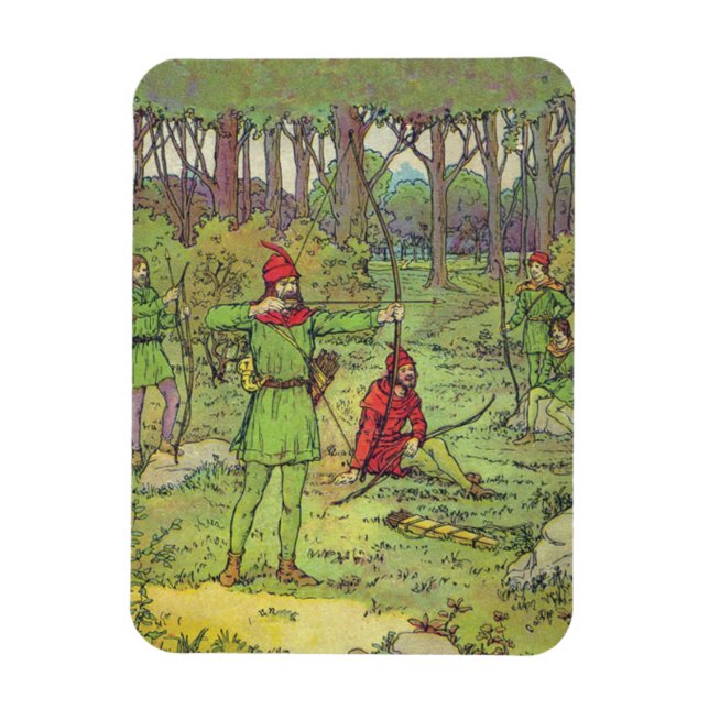 Robin Hood im Wald  Magnet (Vertikal)