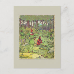 Robin Hood im Wald Postkarte