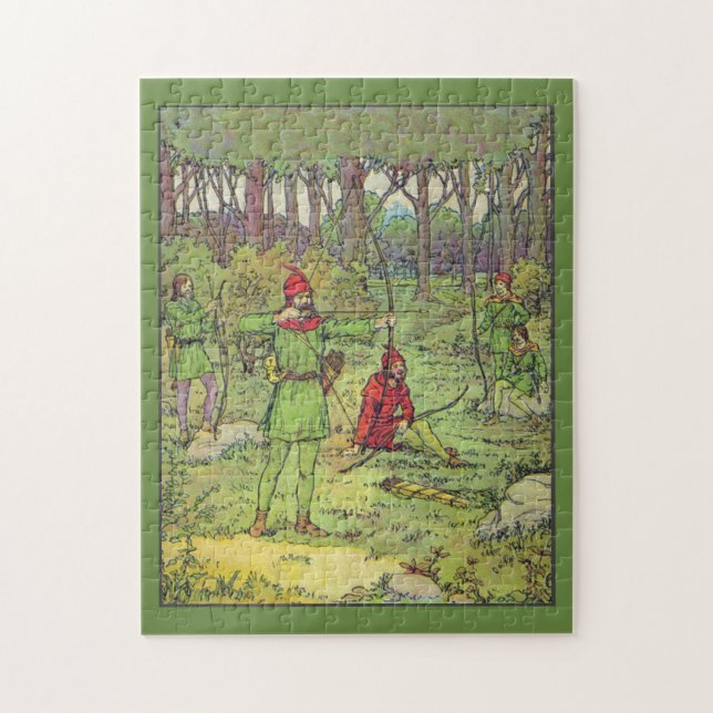 Robin Hood im Wald  Puzzle (Vertikal)