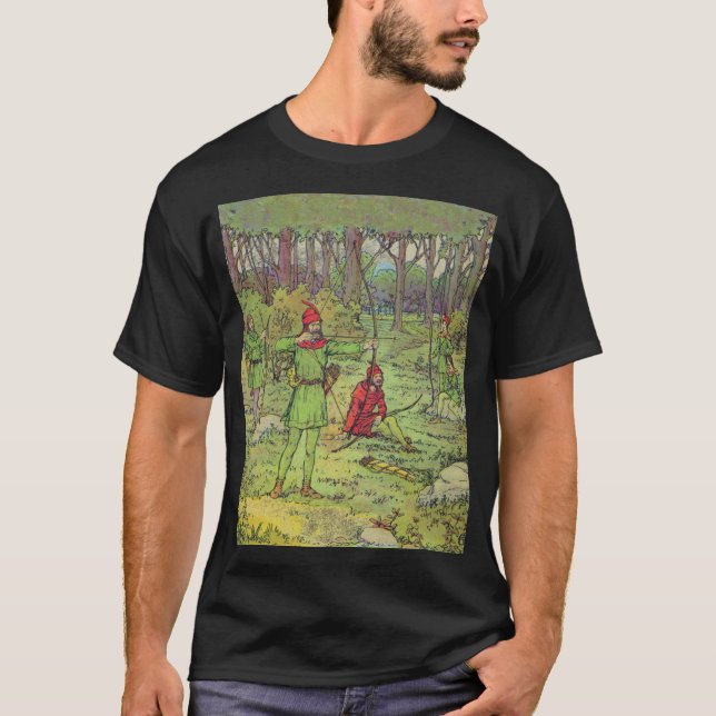 Robin Hood im Wald T-Shirt (Vorderseite)