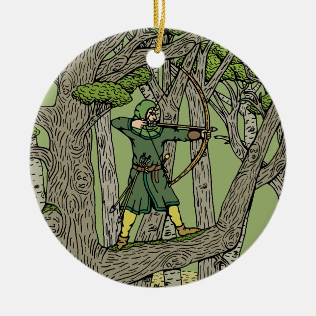 Robin Hood Keramik Ornament (Vorne)