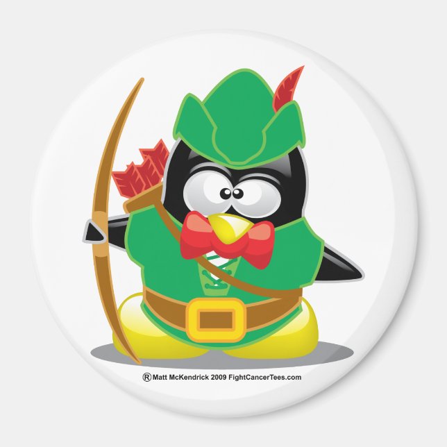 Robin Hood Penguin Magnet (Vorne)