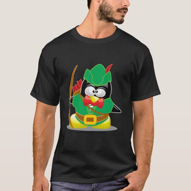 Robin Hood Pinguin T-Shirt (Vorderseite)
