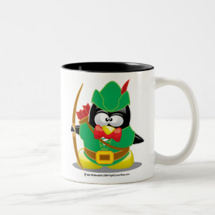Robin Hood Pinguin Zweifarbige Tasse