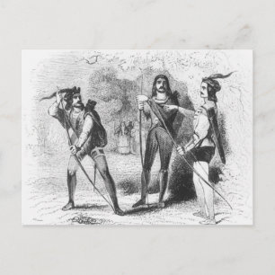 Robin Hood, Scarlet und John Postkarte