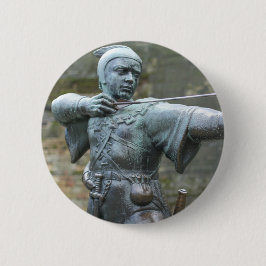Robin Hood Statue Nottingham Button