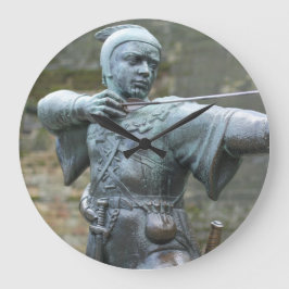 Robin Hood Statue Nottingham Große Wanduhr