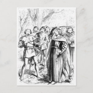 Robin Hood und King Richard I Postkarte