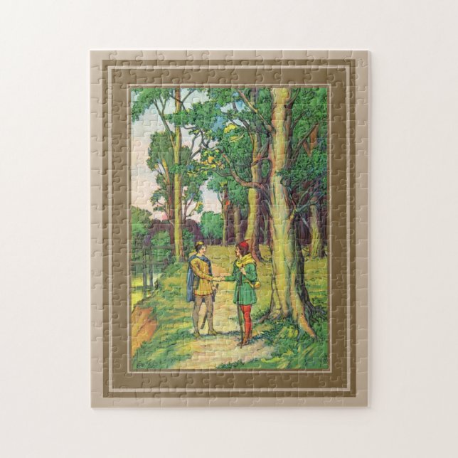 Robin Hood und Klein John Puzzle (Vertikal)