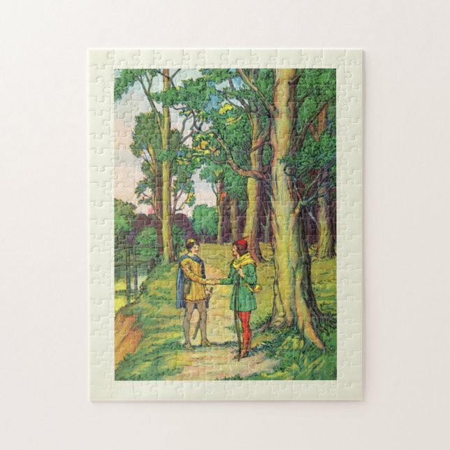 Robin Hood und Klein John  Puzzle (Vertikal)
