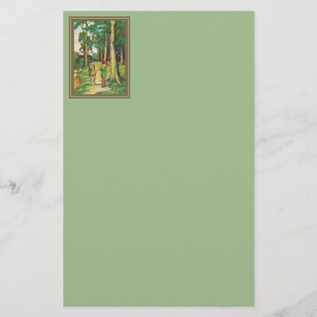 Robin Hood und kleiner John Briefpapier (Vorderseite)