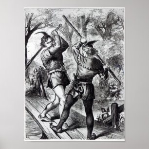 Robin Hood und kleiner John Poster