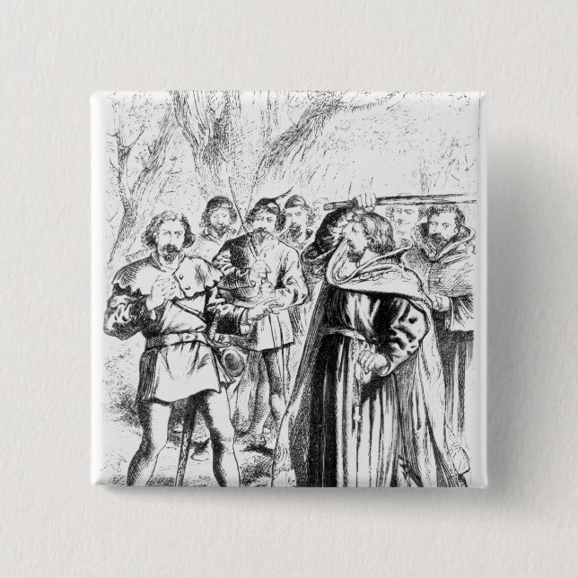 Robin Hood und König Richard I Button (Vorderseite)