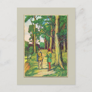 Robin Hood und Little John Postkarte