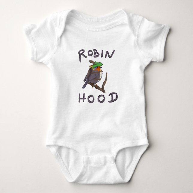 Robin Hood-Vogel Baby Strampler (Vorderseite)