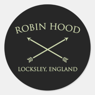 Robin Hood von locksley Runder Aufkleber