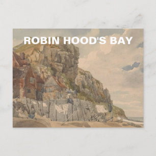 Robin Hood's Bay, Yorkshire Vintag Feiertagspostkarte