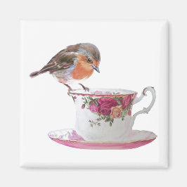 Robin im Teacup Magnet