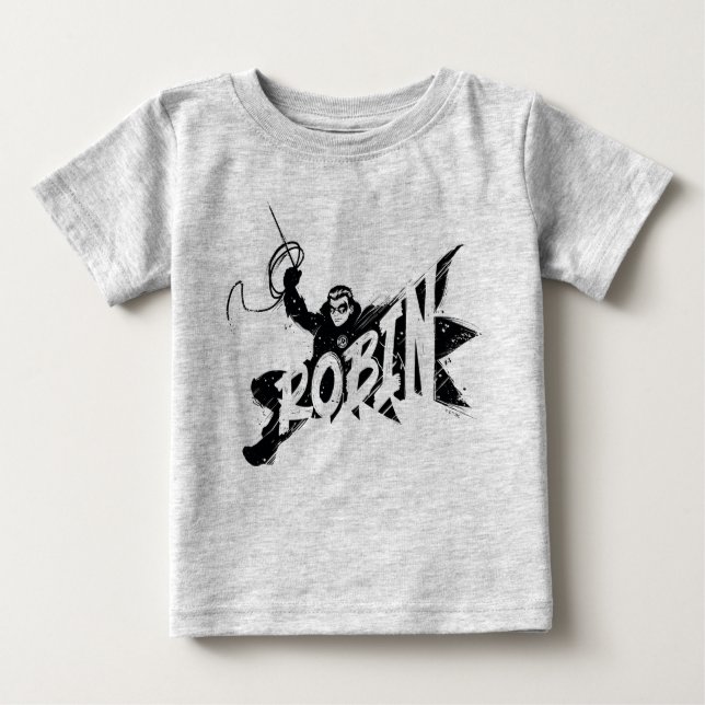 Robin Ink Brush Name Baby T-shirt (Vorderseite)