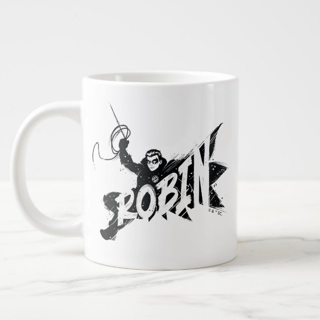Robin Ink Brush Name Jumbo-Tasse (Links)