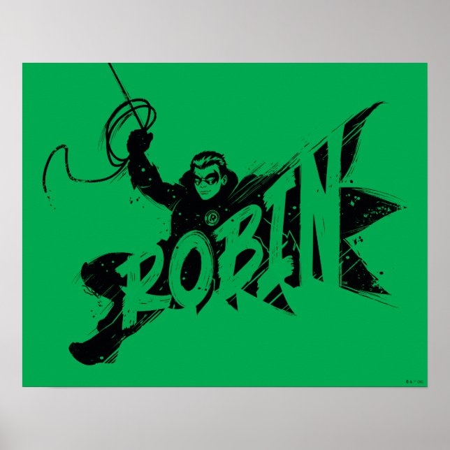 Robin Ink Brush Name Poster (Vorne)