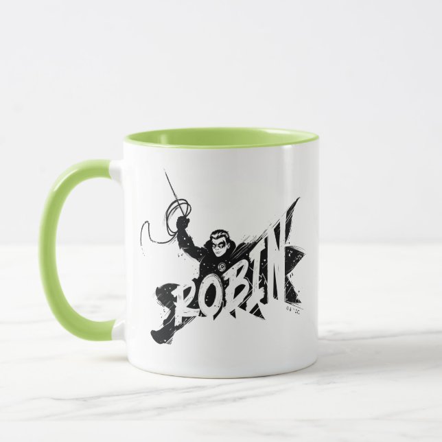 Robin Ink Brush Name Tasse (Links)