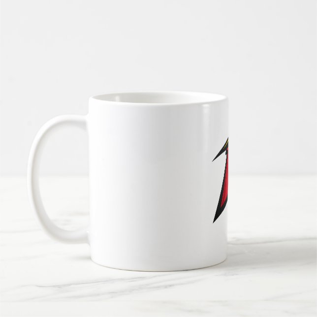 Robin inspiriertes Logo  Kaffeetasse (Links)