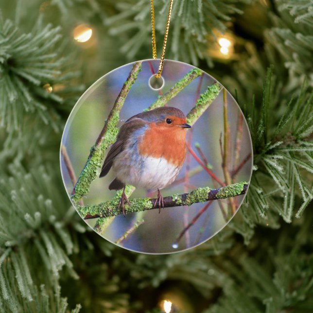 Robin Keramik Ornament (Baum)