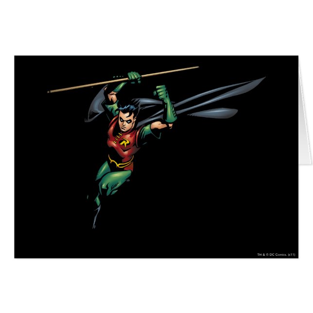 Robin mit Personal - Sprung (Vorderseite (Horizontal))