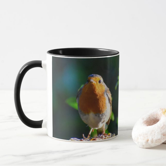Robin mit Samen Tasse (Mit Donut)
