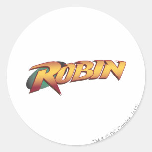 Robin Name Logo Runder Aufkleber