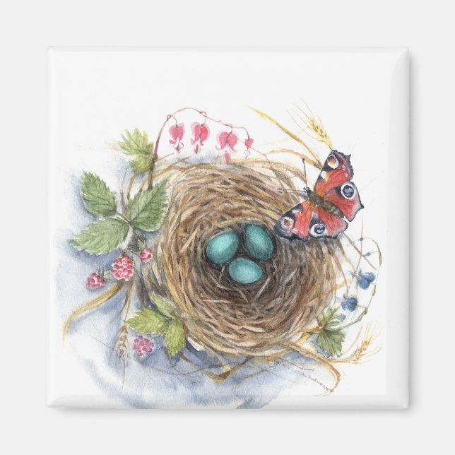 Robin Nest Magnet (Vorne)